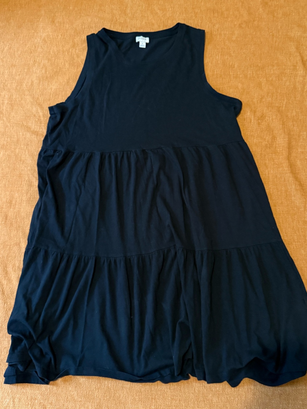 J. Crew simple black knit summer tank swing dress cotton size large